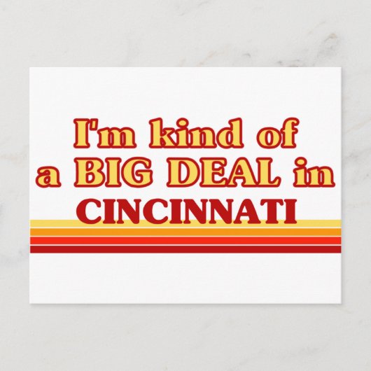 Ich bin in Cincinnati ein großes Geschäft Postkarte (Vorderseite)