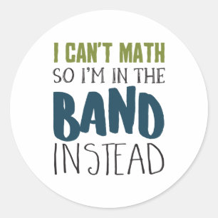 Ich bin in der Band Funny Music Musician Gift Runder Aufkleber