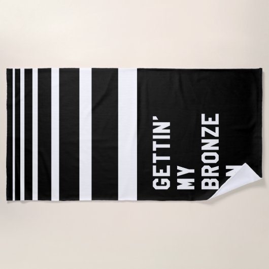 Ich bin in der Bronze Strandtuch (Vorderseite)