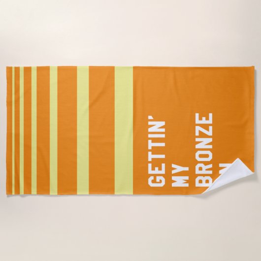 Ich bin in der Bronze Strandtuch (Vorderseite)