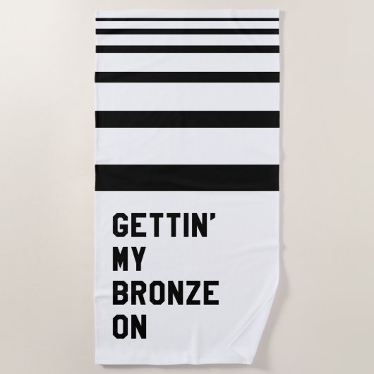 Ich bin in der Bronze Strandtuch (Vorderseite)