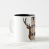 Ich bin in der Fitness, dass ich Hirsche in meinem Zweifarbige Tasse (Vorderseite Links)