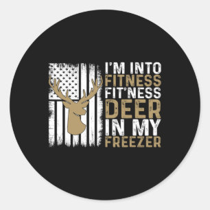 Ich bin in der Fitness Fitness Hirsch in meinem Ge Runder Aufkleber