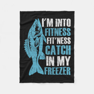 Ich bin in der Fitness Funny Fishing Fischer Männe Fleecedecke