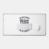 Ich bin in der Fitness Kürbiskuchen in meinem Mund Schreibtischunterlage (Tastatur & Maus)