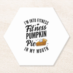 Ich bin in der Fitness Kürbiskuchen in meinem Mund Untersetzer
