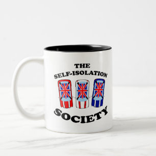 Ich bin in der Gesellschaft der Selbstisolation Zweifarbige Tasse