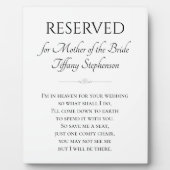 Ich bin in der Himmelmutter der Braut vorbehalten  Fotoplatte (Vorderseite)