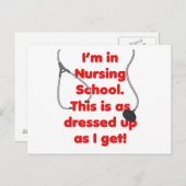 Ich bin in der Krankenschule - gekleidet Postkarte (Vorne/Hinten)