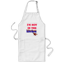 Ich bin in der Küchen-Schürze heiß