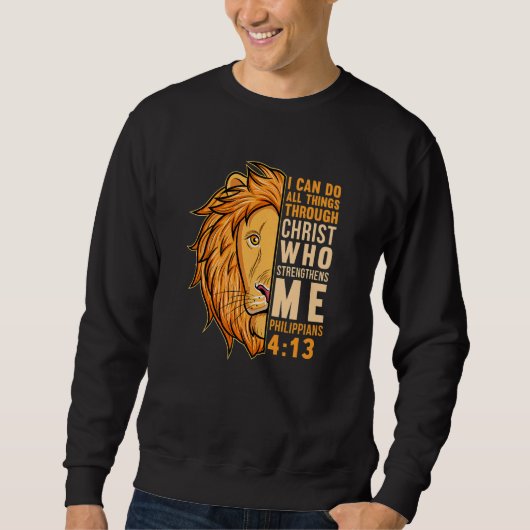 Ich bin in der Lage, Dinge durch ihn zu tun, der m Sweatshirt (Vorderseite)