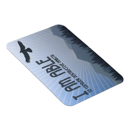 "Ich bin in der Lage" Motivation Affirmation Flex  Magnet (Rechte Seite)