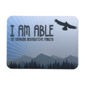 "Ich bin in der Lage" Motivation Affirmation Flex  Magnet (Horizontal)