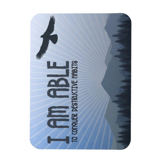 "Ich bin in der Lage" Motivation Affirmation Flex Magnet (Vertikal)