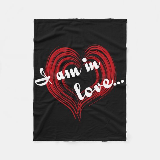 Ich bin in der Liebe... Fleecedecke (Vorderseite)