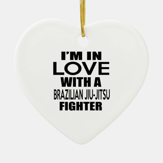 Ich bin IN DER LIEBE MIT BRASILIANISCHEM JIU-JITSU Keramik Ornament (Vorne)