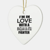 Ich bin IN DER LIEBE MIT BRASILIANISCHEM JIU-JITSU Keramik Ornament (Links)