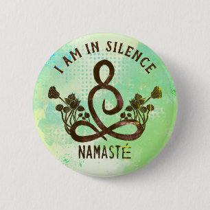 Ich bin in der Silence Meditation Button für Retr
