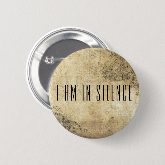 Ich bin in der Stille Meditation Button für Retrea (Vorne & Hinten)