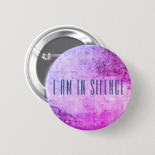 Ich bin in der Stille Meditation Button für Retrea (Vorne & Hinten)