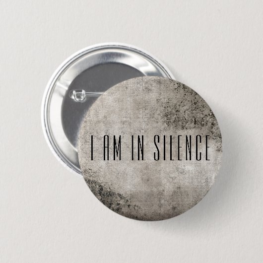 Ich bin in der Stille Meditation Button für Retrea (Vorne & Hinten)