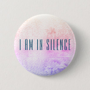 Ich bin in der Stille Meditation Button für Retrea