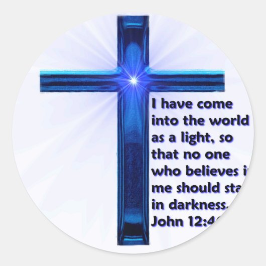 Ich bin in die Welt gekommen Runder Aufkleber (Vorderseite)