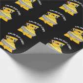Ich bin in Dip Chip Funny Food Pun Dark BG Geschenkpapier (Ecke)