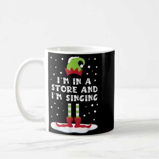 Ich bin in einem Geschäft und singe Elf Matching F Kaffeetasse (Links)