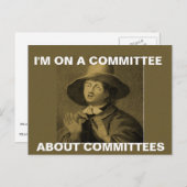 Ich bin in einem Komitee über Ausschüsse - Quaker- Postkarte (Vorne/Hinten)