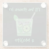 "Ich bin in einem Mojito." Glasuntersetzer (Rückseite)