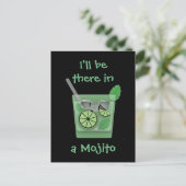 "Ich bin in einem Mojito." Postkarte (Stehend Vorderseite)