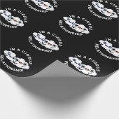 Ich bin in einer Cirrus-Beziehung Cloud Pun Dark B Geschenkpapier (Ecke)