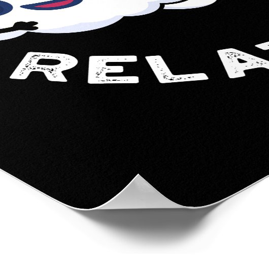 Ich bin in einer Cirrus-Beziehung Cloud Pun Dark B Poster (Ecke)