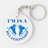 Ich bin in einer Liebe Skate Relationship Abbildun Schlüsselanhänger (Rückseite)