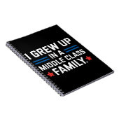 Ich bin in einer Mittelklasse-Familie aufgewachsen Notizblock (Rechte Seite)