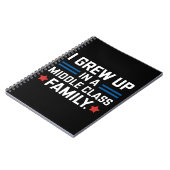 Ich bin in einer Mittelklasse-Familie aufgewachsen Notizblock (Linke Seite)