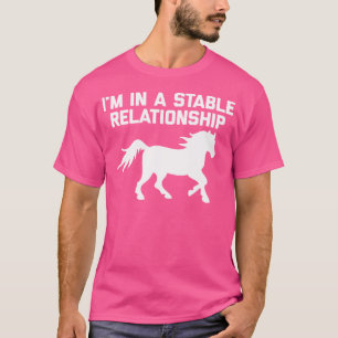 ICH Bin In Einer Stetigen Beziehung Lustiges Pferd T-Shirt