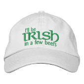 Ich bin in einigen Bieren irisch Bestickte Baseballkappe (Vorderseite)