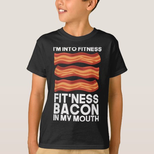 Ich bin in Fitness Bacon in meinem Mund T-Shirt Gr (Vorderseite)