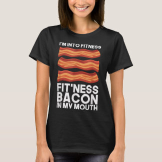 Ich bin in Fitness Bacon in meinem Mund T-Shirt Gr
