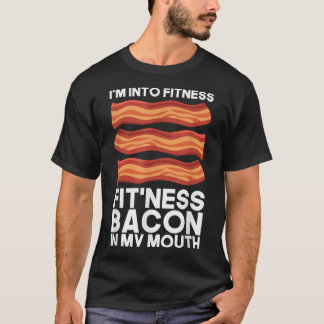 Ich bin in Fitness Bacon in meinem Mund T-Shirt Gr