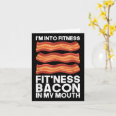 Ich bin in Fitness Bacon in meinem Mund T-Shirt Gr Karte (Gelbe Blume)