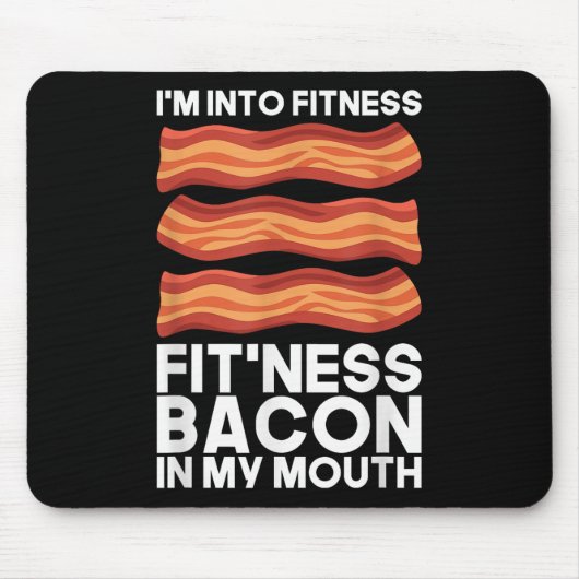 Ich bin in Fitness Bacon in meinem Mund T-Shirt Gr Mousepad (Vorne)