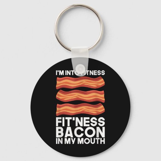 Ich bin in Fitness Bacon in meinem Mund T-Shirt Gr Schlüsselanhänger (Vorderseite)