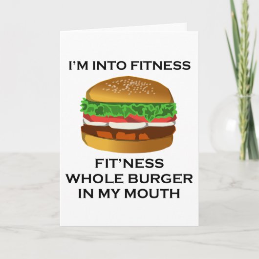 Ich bin in Fitness Burger Karte (Vorderseite)