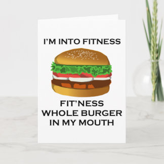 Ich bin in Fitness Burger Karte