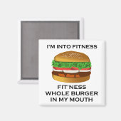 Ich bin in Fitness Burger Magnet (Vorderseite/Rückseite)