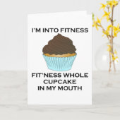 Ich bin in Fitness Cupcake Karte (Gelbe Blume)