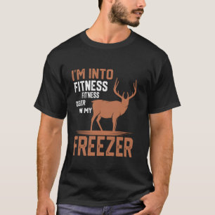 Ich bin in Fitness Deer Freezer Funny Hunter Vater T-Shirt